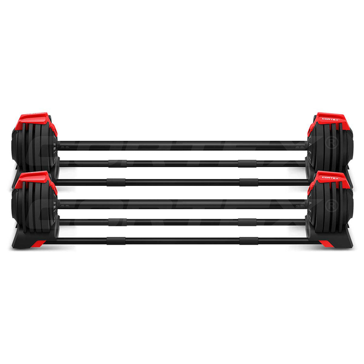 Cortex Revolock V2 48kg Adjustable Dumbbell + Barbell + Kettlebell All-in-One Set (24kg Pair)