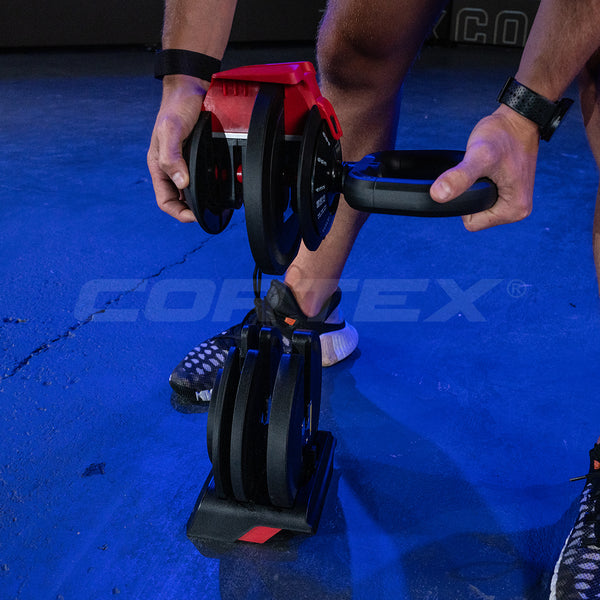 CORTEX Revolock V2 24kg Adjustable Dumbbell + Barbell + Kettlebell All-in-One Set (24kg Single)