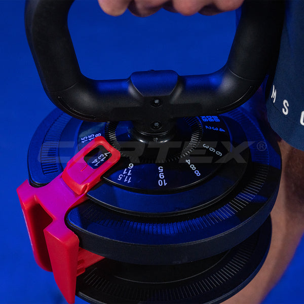 Cortex Revolock V2 48kg Adjustable Dumbbell + Barbell + Kettlebell All-in-One Set (24kg Pair)