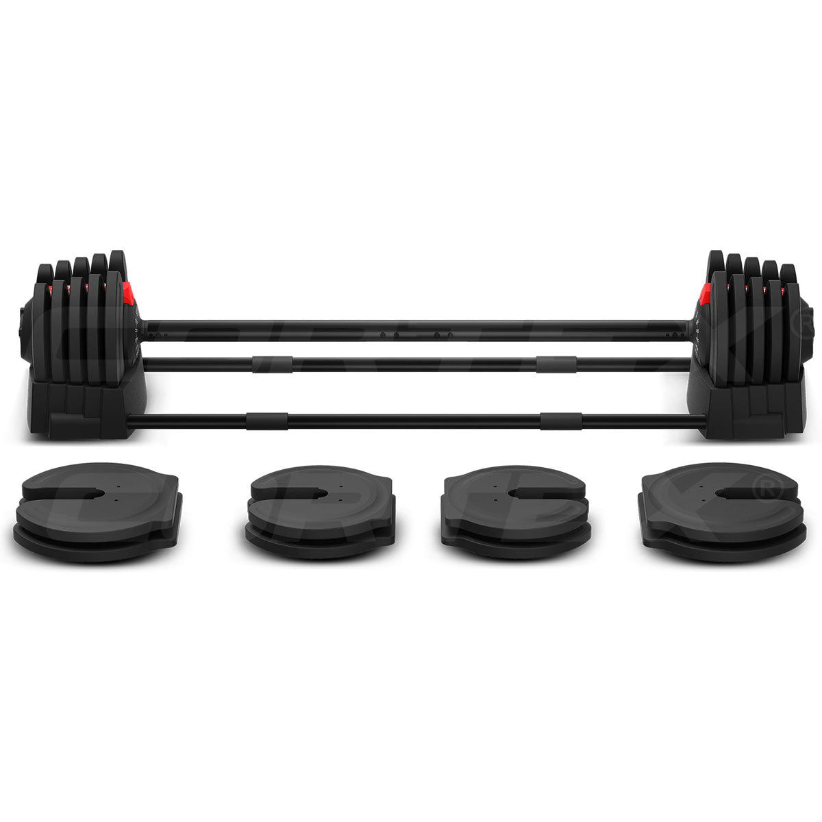 Cortex Revolock V2 40kg Adjustable Dumbbell & Barbell All-in-One Set (40kg Single)