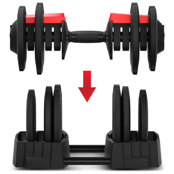 Cortex Revolock V2 80kg Adjustable Dumbbell & Barbell Set (40kg Pair) with Stand
