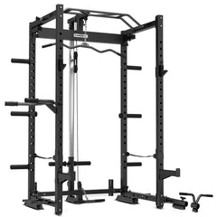 CORTEX PR-4 Foldable Squat & Power Rack + BN-9 Bench + 130kg Olympic Bumper Weight and Barbell Package