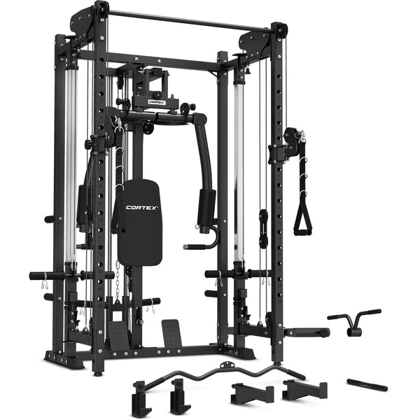 Cortex PR5 Folding Power Rack with 90kg Standard Tri-Grip Weight and Bar Set