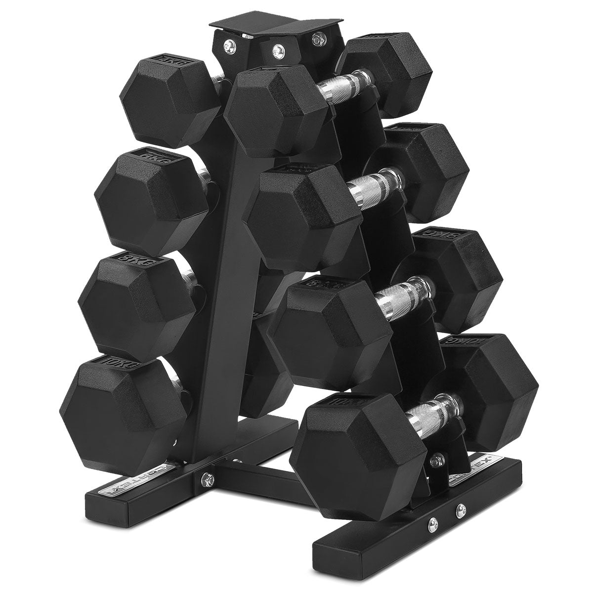 Cortex Hex Dumbbell 4kg - 10kg Set (4 Pairs) & Stand
