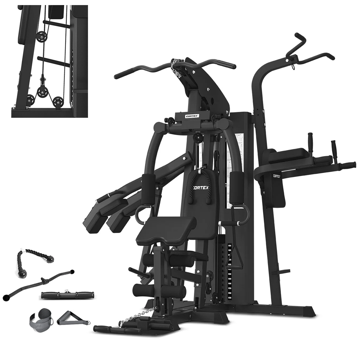 CORTEX GS7 Multi Station Multi-Function Home Gym With Power Tower & Squat Press