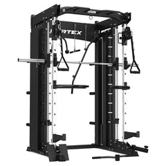 CORTEX SM-26 6-in-1 Power Rack with Dual Stack Smith & Cable Machine + BN9 Bench + 130kg Olympic Weight Plate & Barbell Package