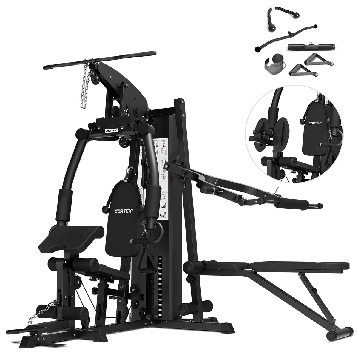 Cortex SS4 Single Station Functional Home Gym (with Chest and Squat Station)