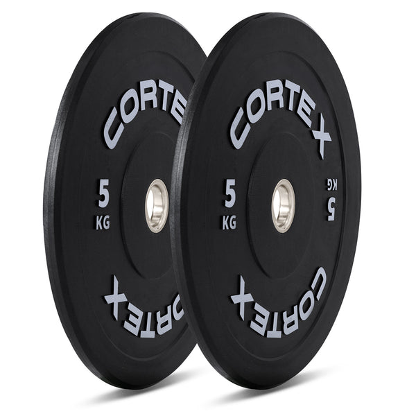 CORTEX 160kg Black Series V3 Bumper Plate Set with SPARTAN205 Barbell