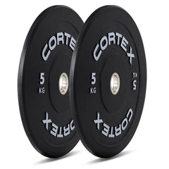 CORTEX 160kg Black Series V3 Bumper Plate Set with SPARTAN205 Barbell