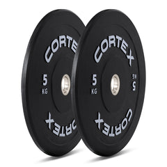 CORTEX 75kg Black Series V3 Bumper Plate Set with ATHENA100 Barbell