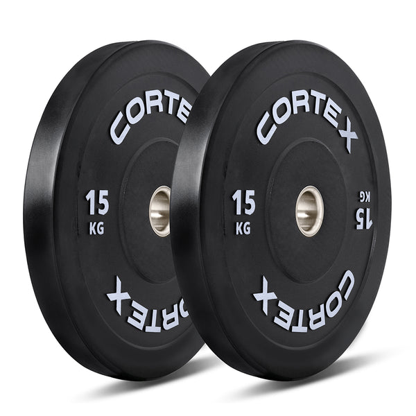 CORTEX 75kg Black Series V3 Bumper Plate Set with ATHENA100 Barbell
