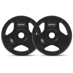 CORTEX 10kg Tri-Grip V2 50mm Olympic Plates (Pair)