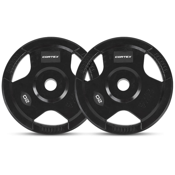 CORTEX 20kg Tri-Grip V2 50mm Olympic Plates (Pairs)