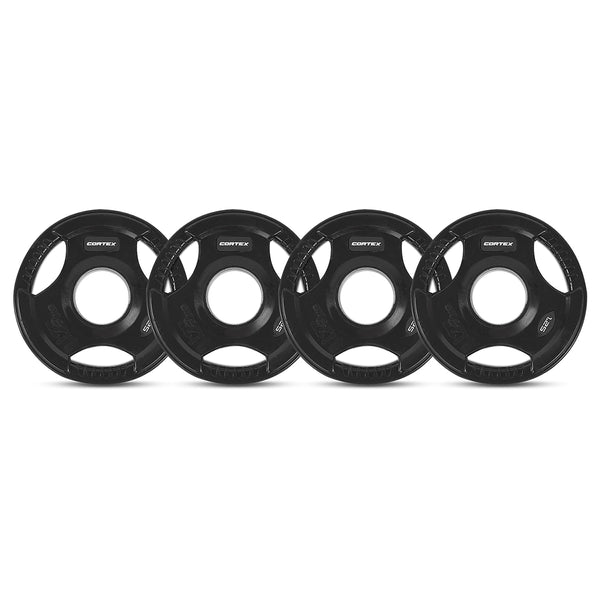 CORTEX 80kg Tri-Grip V2 50mm Olympic Plate Set