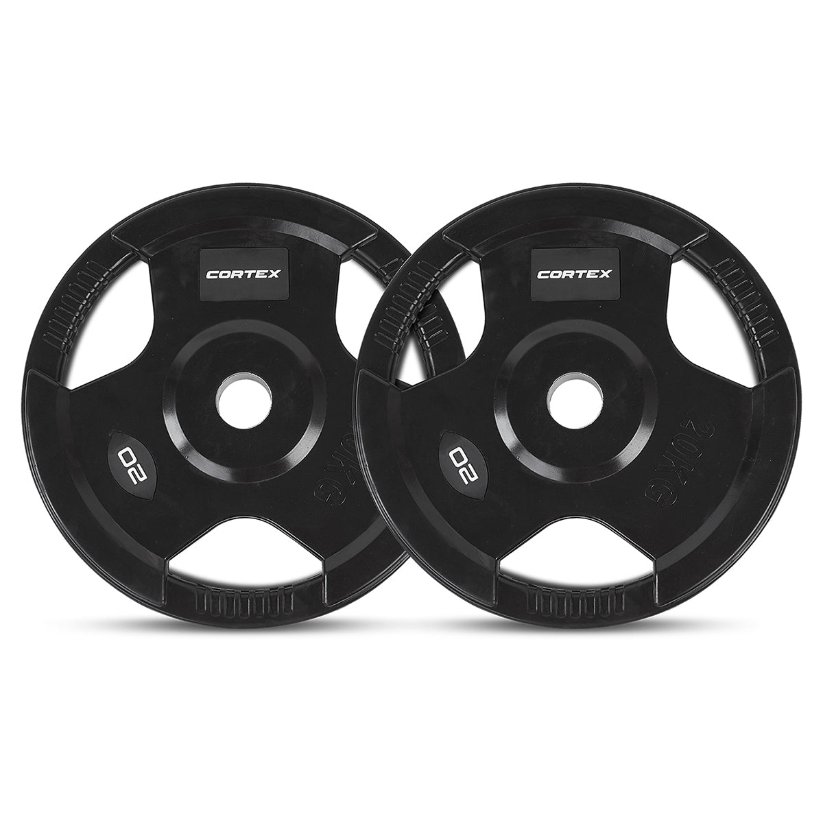 CORTEX 80kg Tri-Grip V2 50mm Olympic Plate Set
