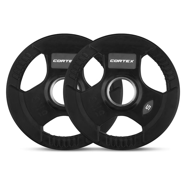CORTEX 145kg Tri-Grip V2 50mm Olympic Plate Set