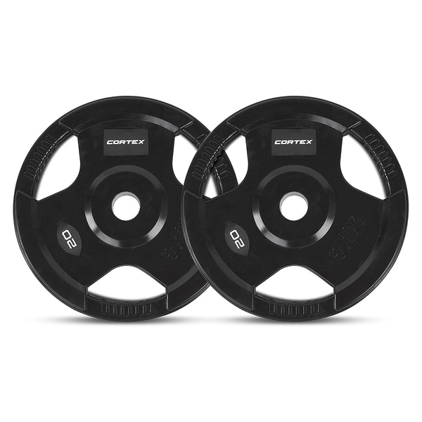 CORTEX 145kg Tri-Grip V2 50mm Olympic Plate Set