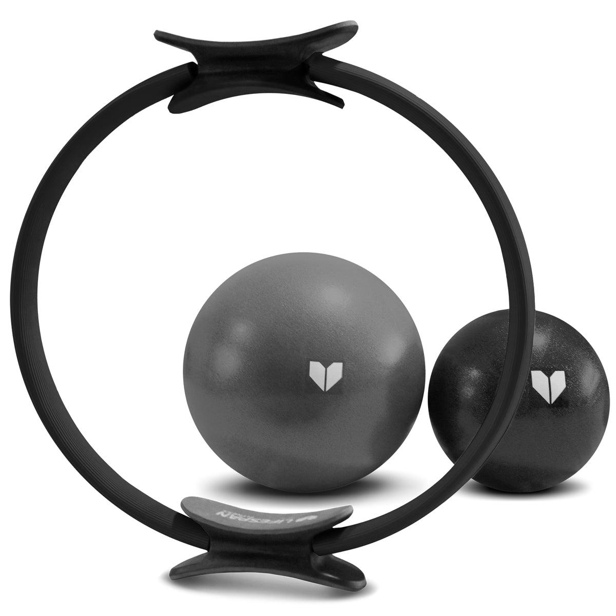 38cm Pilates Ring + 15cm Small & 22cm Medium Pilates Ball