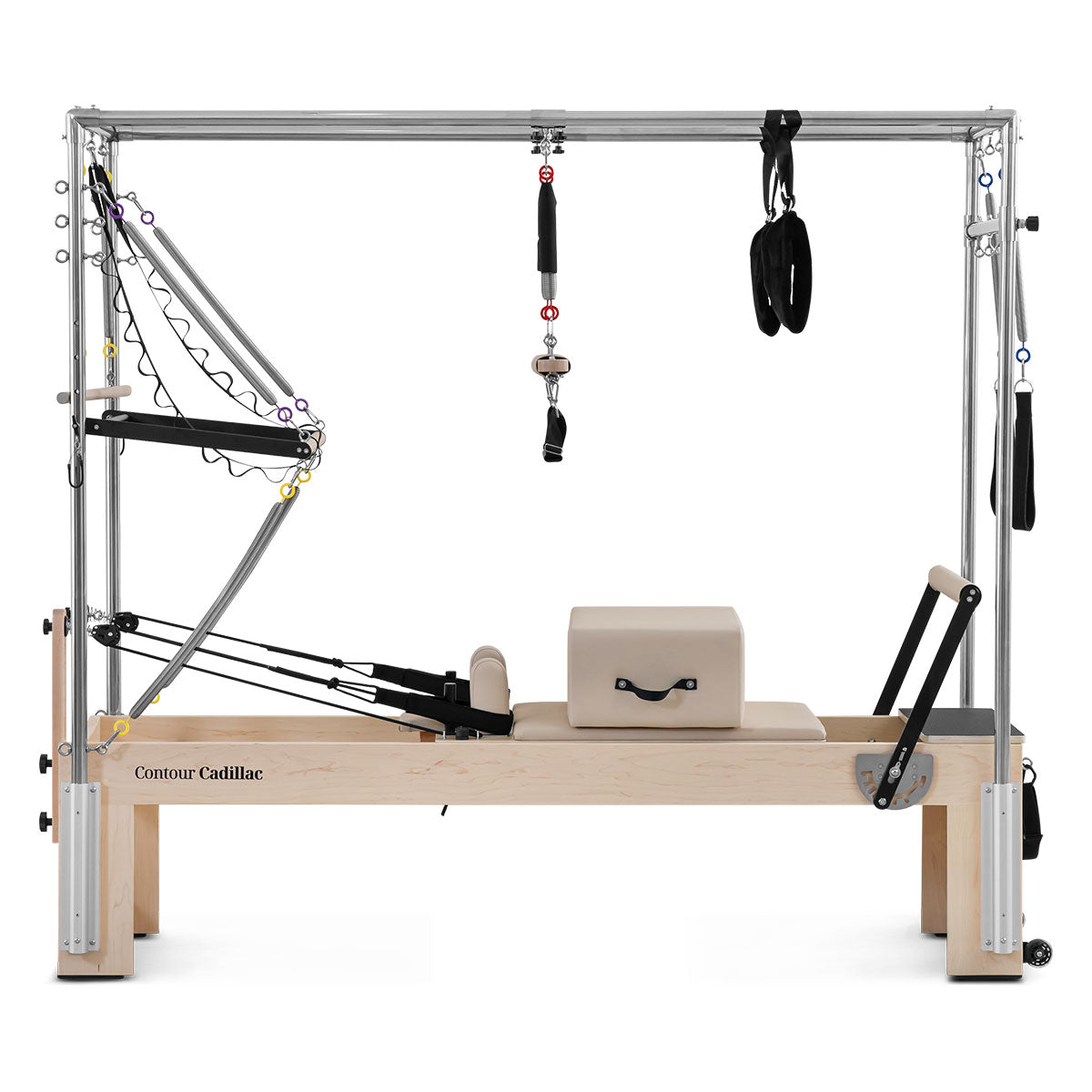 Contour Cadillac Pilates Reformer with Full Trapeze Table (Beige)