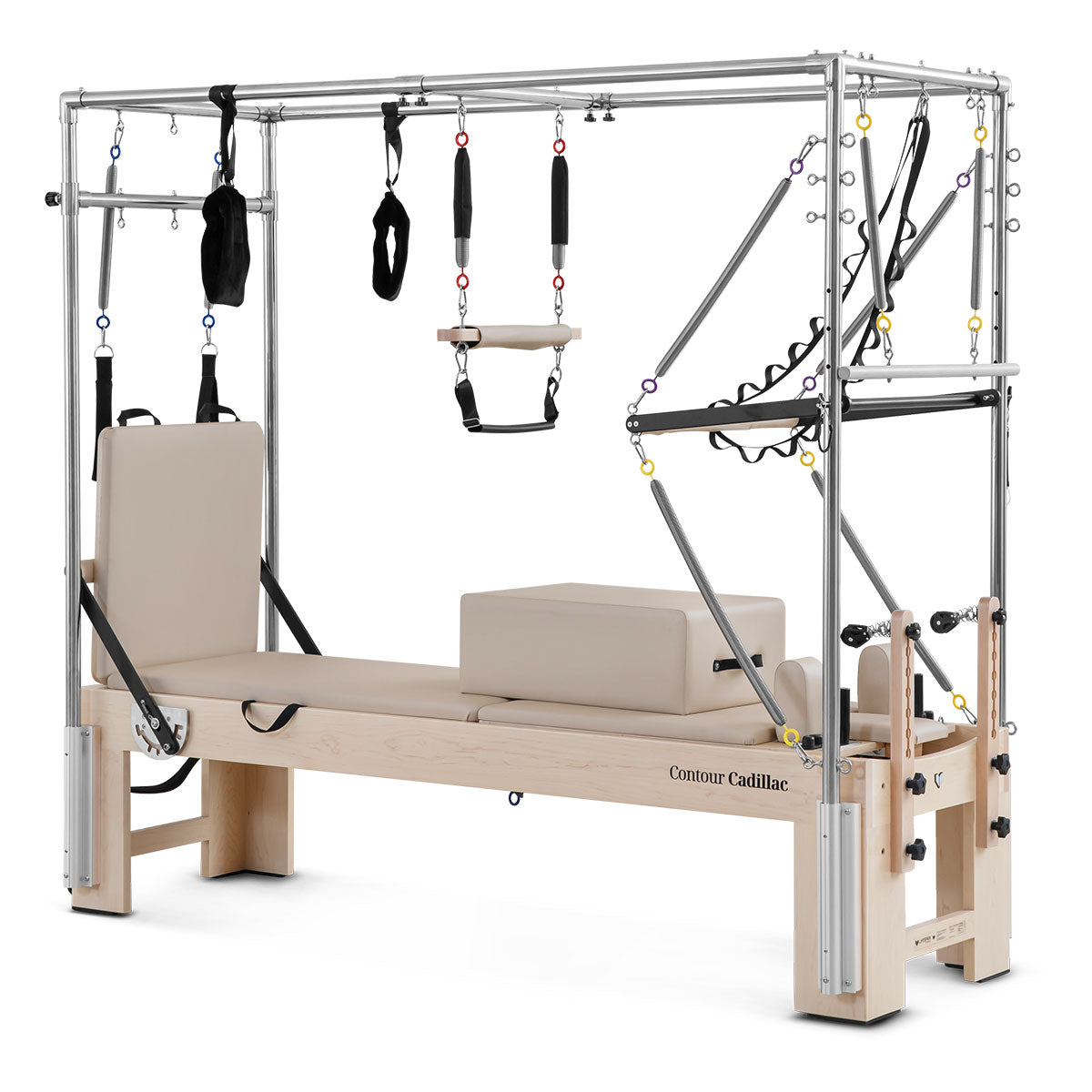Contour Cadillac Pilates Reformer with Full Trapeze Table (Beige)