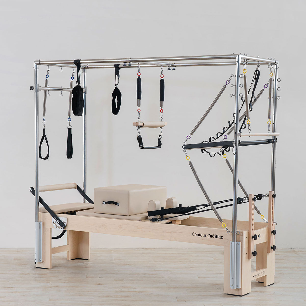 Contour Cadillac Pilates Reformer with Full Trapeze Table (Beige)