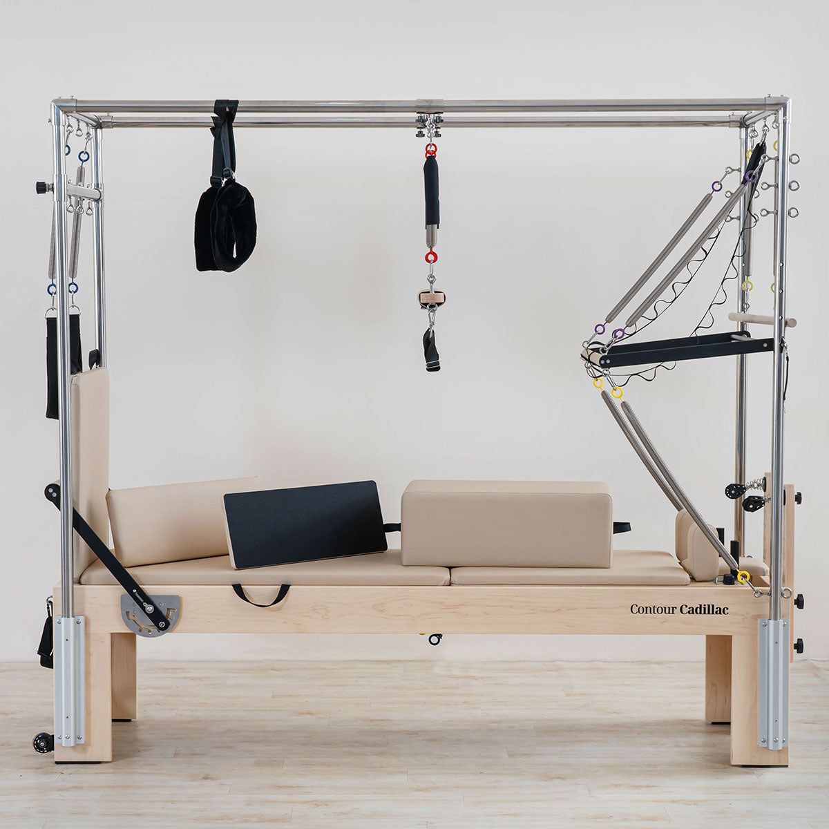 Contour Cadillac Pilates Reformer with Full Trapeze Table (Beige)