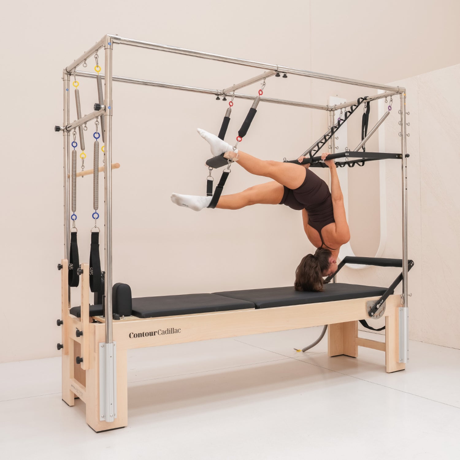Contour Cadillac Pilates Reformer with Full Trapeze Table (Black)