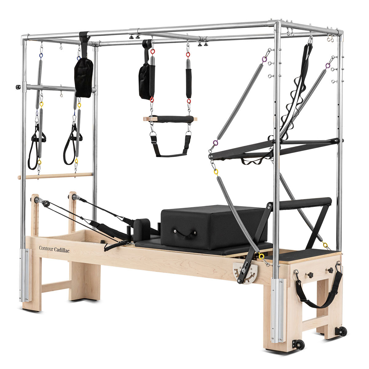 Contour Cadillac Pilates Reformer with Full Trapeze Table (Black)