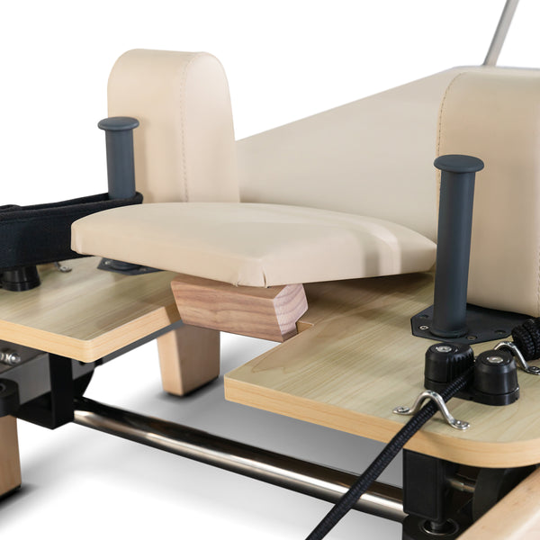 Contour Folding Wooden Pilates Reformer Machine (Beige)