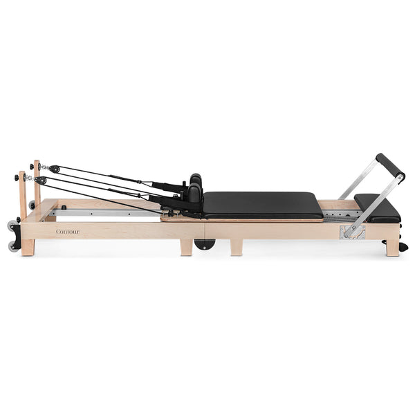 Contour Folding Wooden Pilates Reformer Machine (Black)
