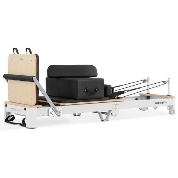 Contour Pro Folding Aluminium Pilates Reformer Machine (Black))