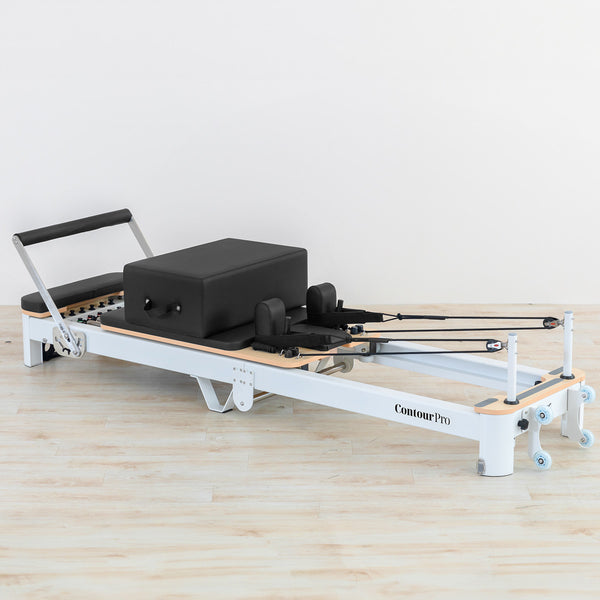 Contour Pro Folding Aluminium Pilates Reformer Machine (Black))