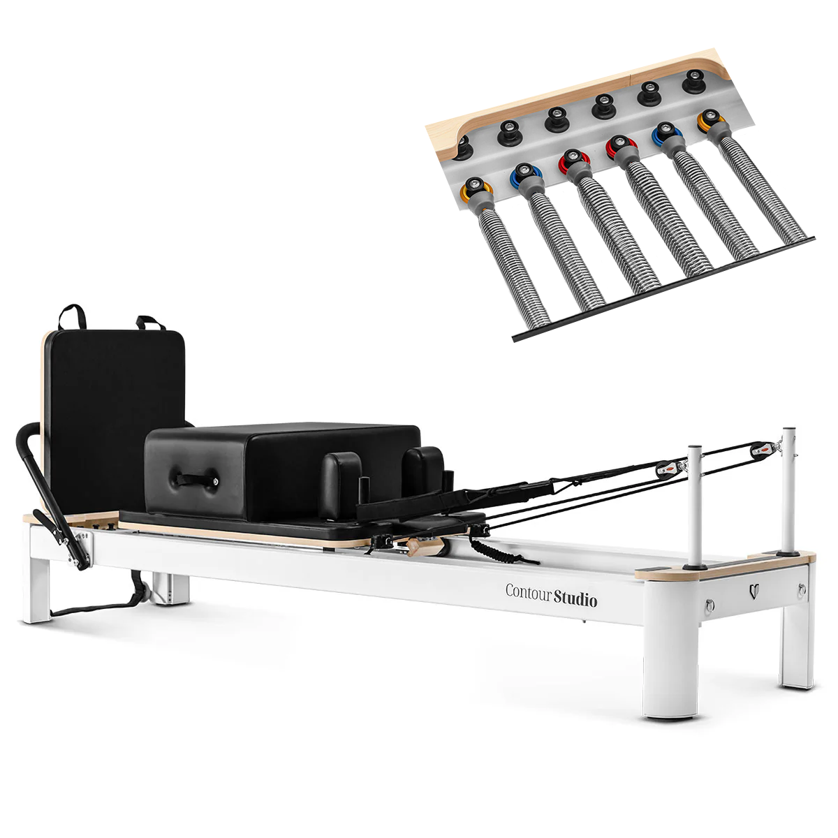 Contour Studio Commercial Pilates Reformer Machine (Black)