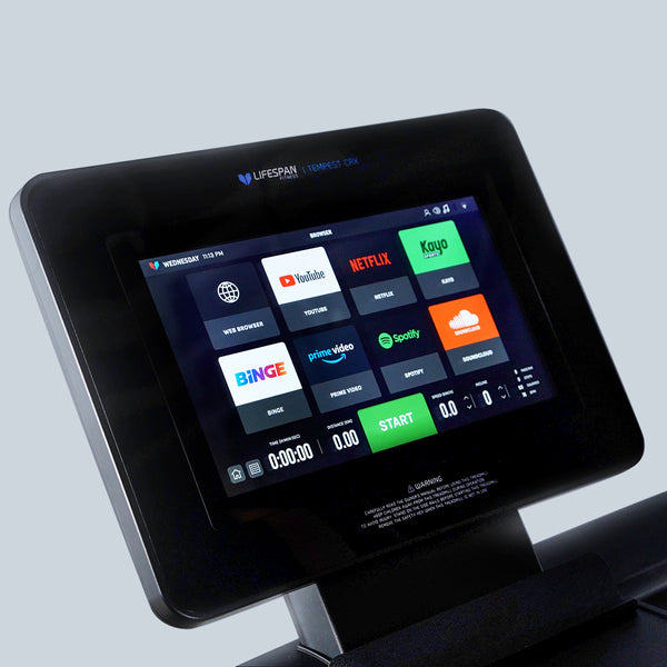 Tempest CRX Commercial Smart Treadmill with 15.6