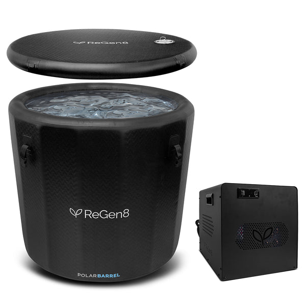 Regen8 PolarBarrel Cold Plunge Ice Bath with T2S Chiller Unit