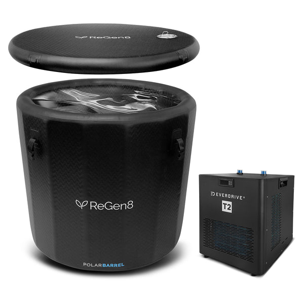 Regen8 340L Ice Bath with 510W 2°C Chiller PolarBarrel T2