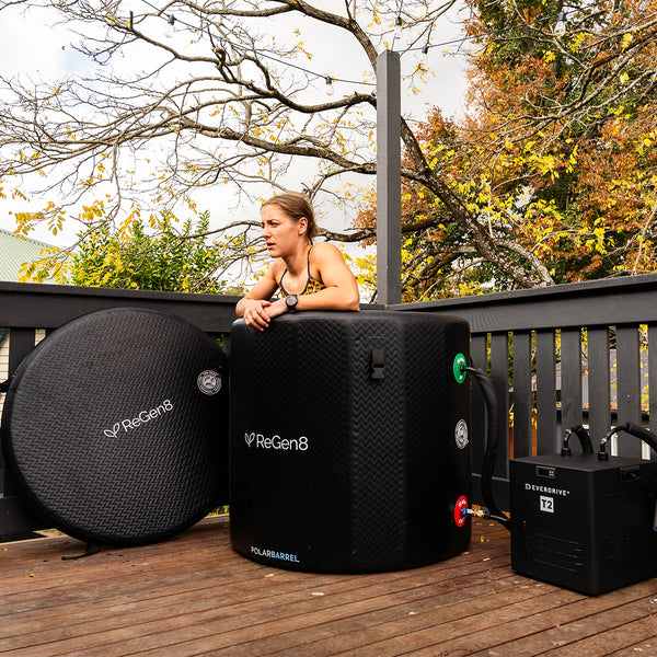 Regen8 340L Ice Bath with 510W 2°C Chiller PolarBarrel T2