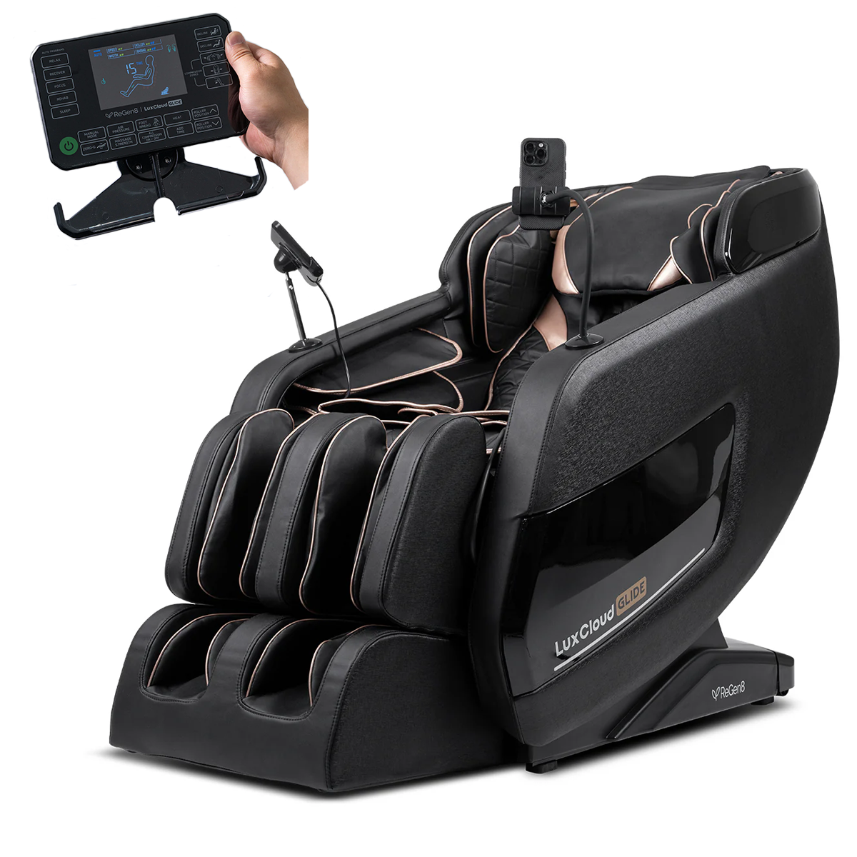 Regen8 LuxCloud Glide - Zero Gravity Heated Massage Chair with Full Size SL Track