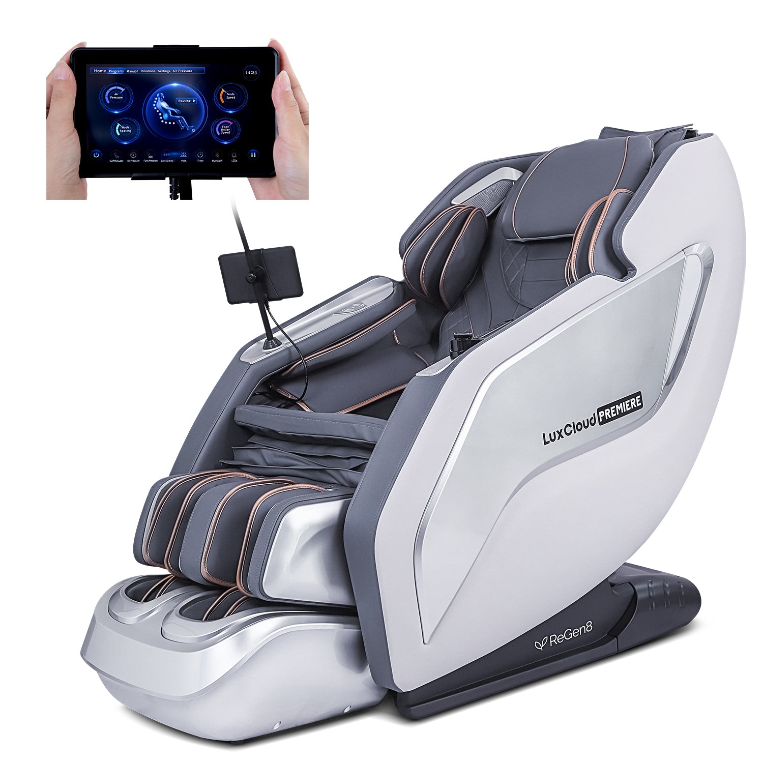 Regen8 LuxCloud Premiere - Premium Zero Gravity Massage Chair with Dual SL Rollers