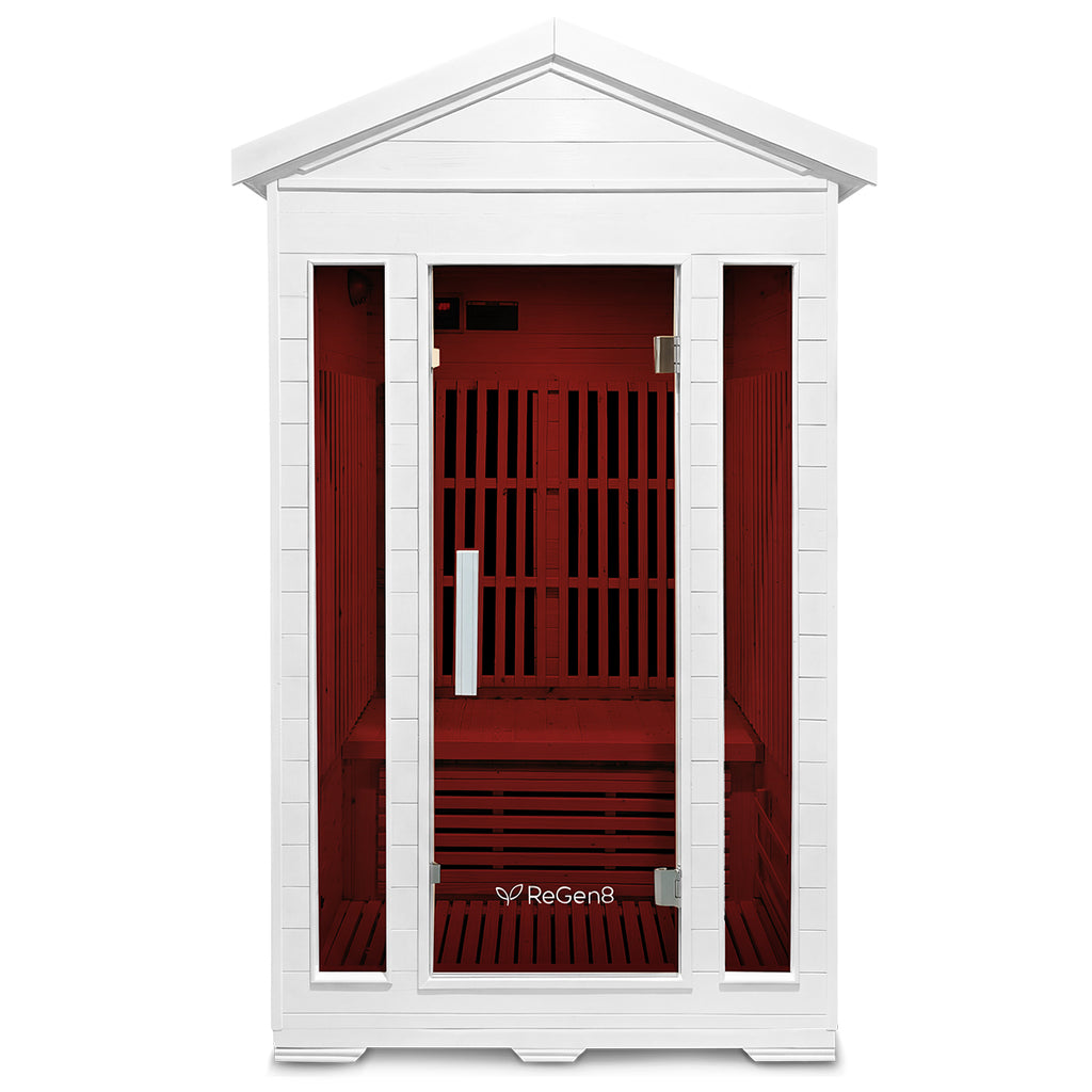 ReGen8 Duo Outdoor - 2 Person Infrared Sauna (White) | Lifespan