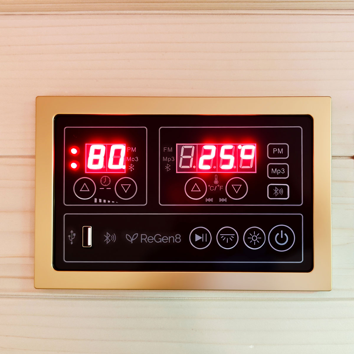 ReGen8 Quadro Outdoor - 4 Person Infrared Sauna (Natural)