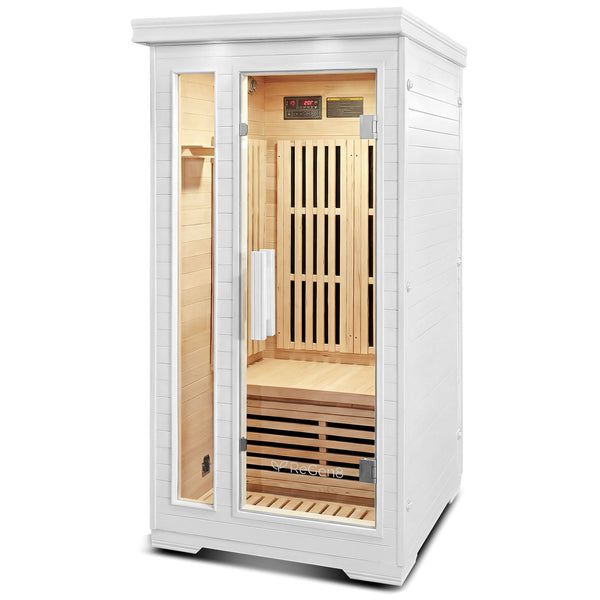 ReGen8 Solo Indoor - 1 Person Infrared Sauna (White)