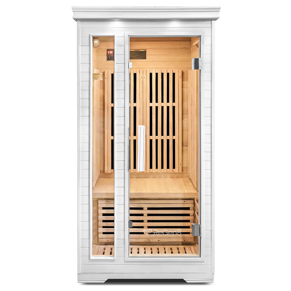 ReGen8 Solo Indoor - 1 Person Infrared Sauna (White)