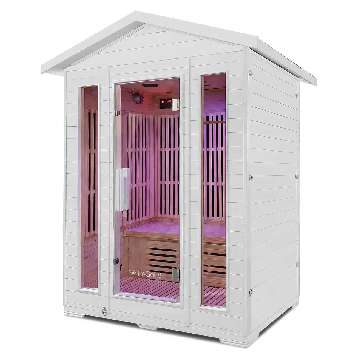 ReGen8 Trio Outdoor - 3 Person Infrared Sauna (White)