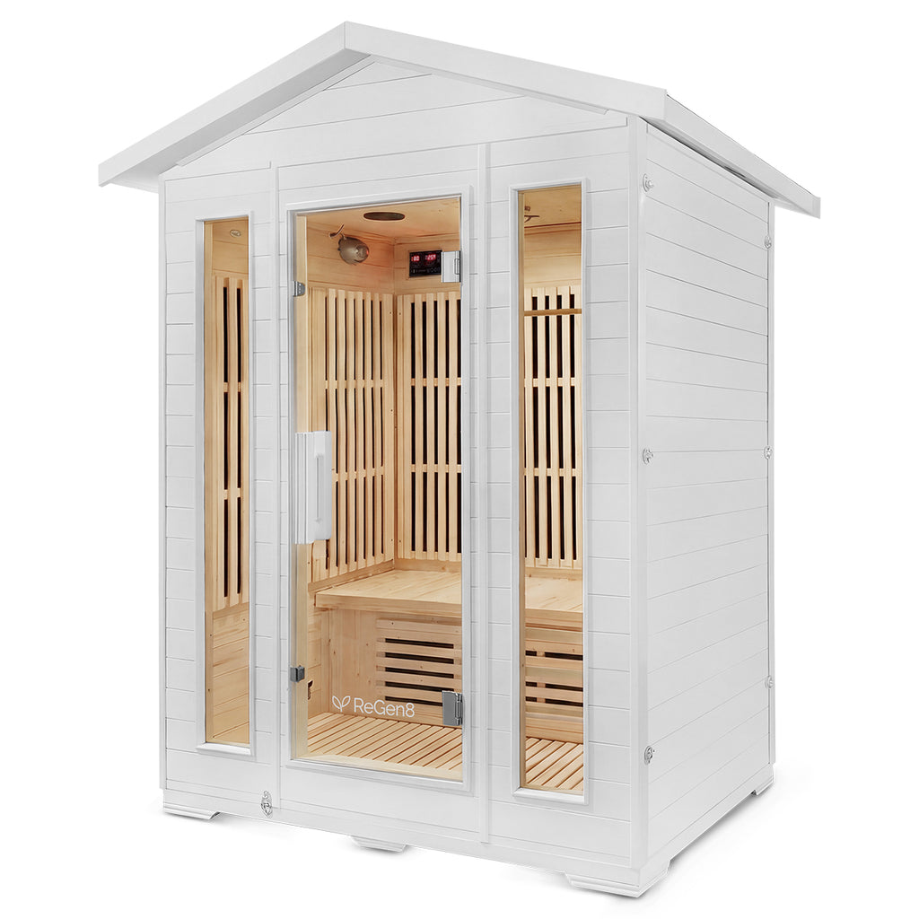 Regen8 Trio Outdoor - 3 Person Infrared Sauna (White) – Lifespan