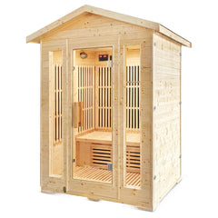 ReGen8 Trio Outdoor - 3 Person Infrared Sauna (Natural)
