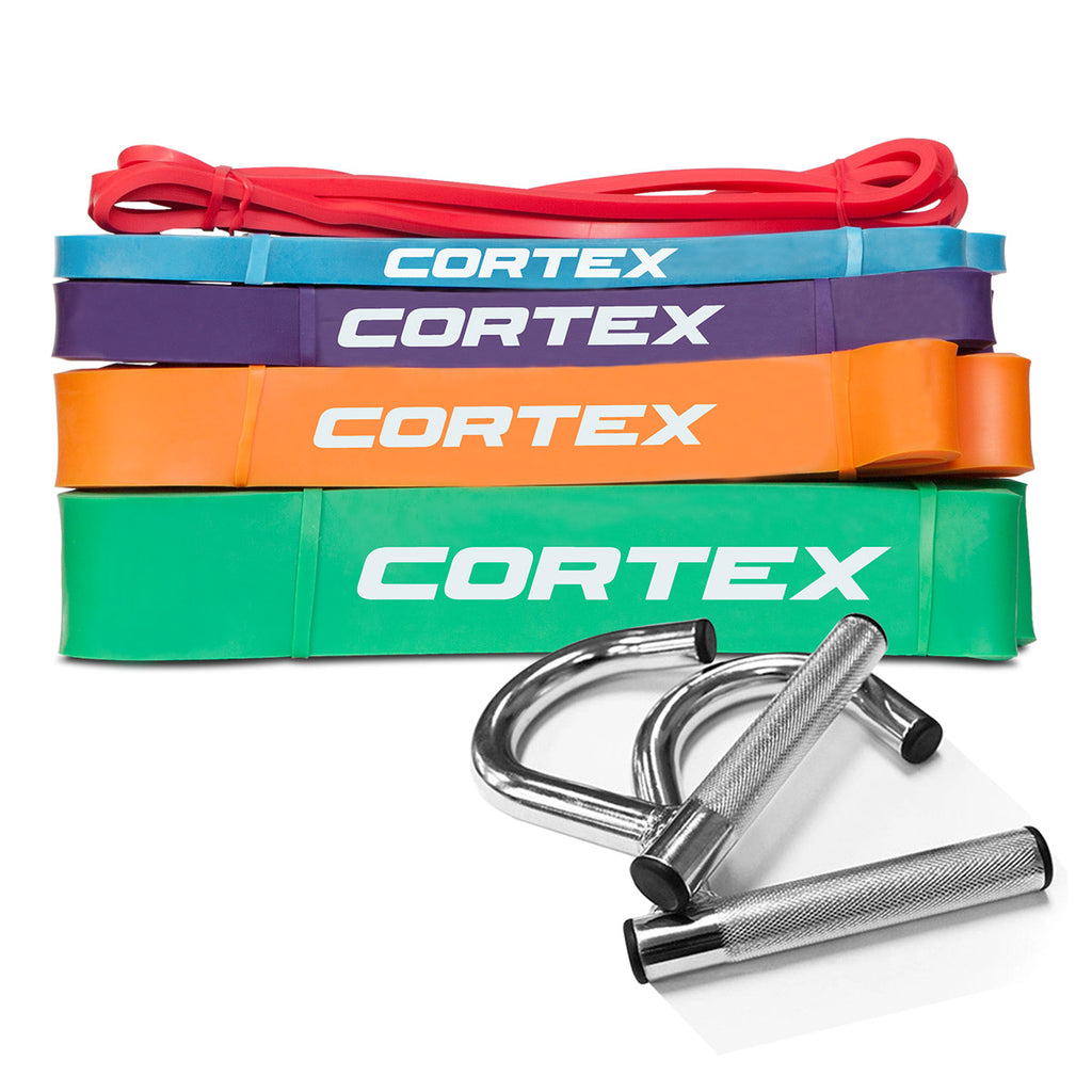 CORTEX Resistance Bands Set of 5 & Handles Lifespan Fitness