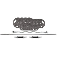 CORTEX 90kg Tri-Grip 27mm Standard Barbell Weight Set