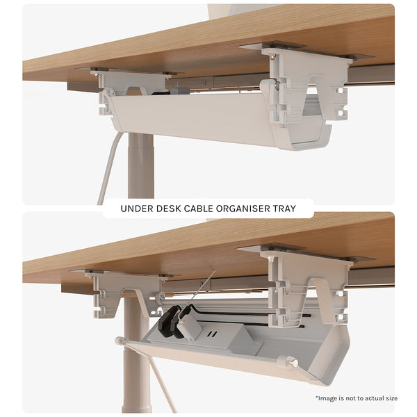 ErgoDesk Automatic Standing Desk 1500mm (Oak) + Cable Management Tray