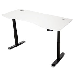 V-Fold Treadmill with ErgoDesk Automatic Standing Desk 1800mm (White)